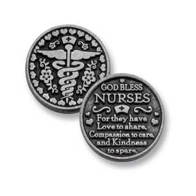 God Bless Nurses Pocket Token