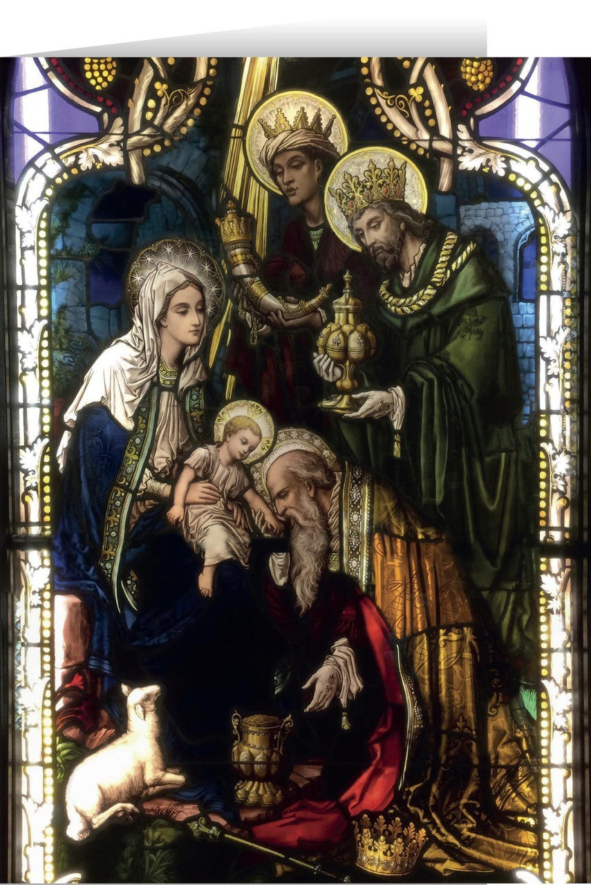 Wisemen Stained Glass Christmas Cards (25 Cards)