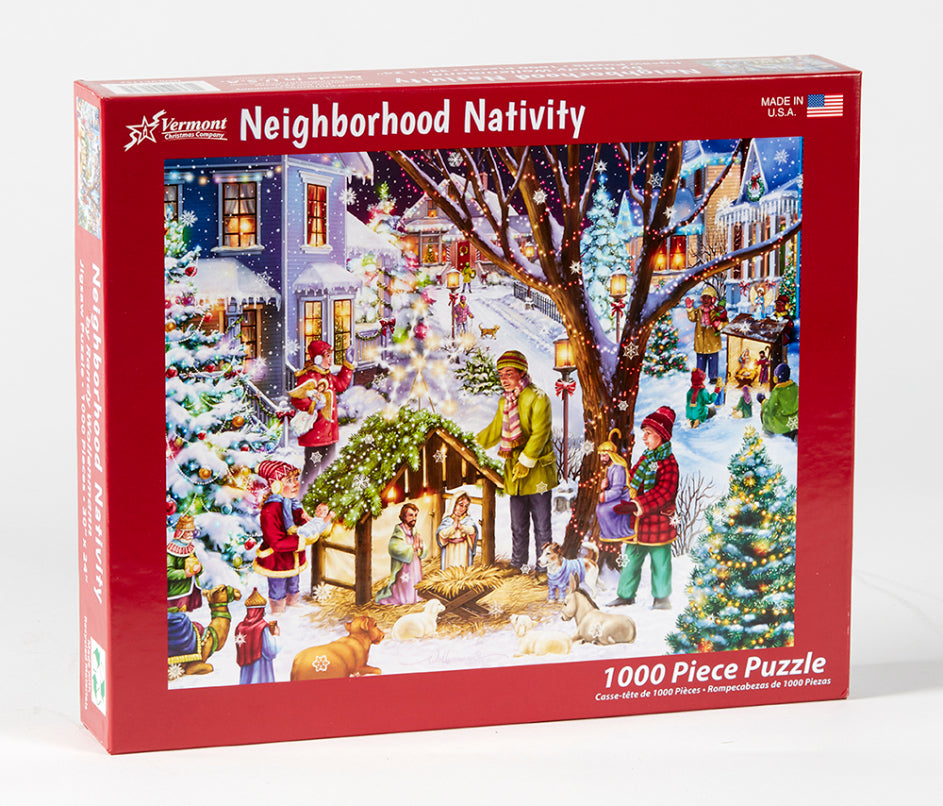 Neighborhood Nativity Christmas Jigsaw Puzzle 1000 pieces