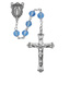 SS 7mm Blue Tincut Rosary