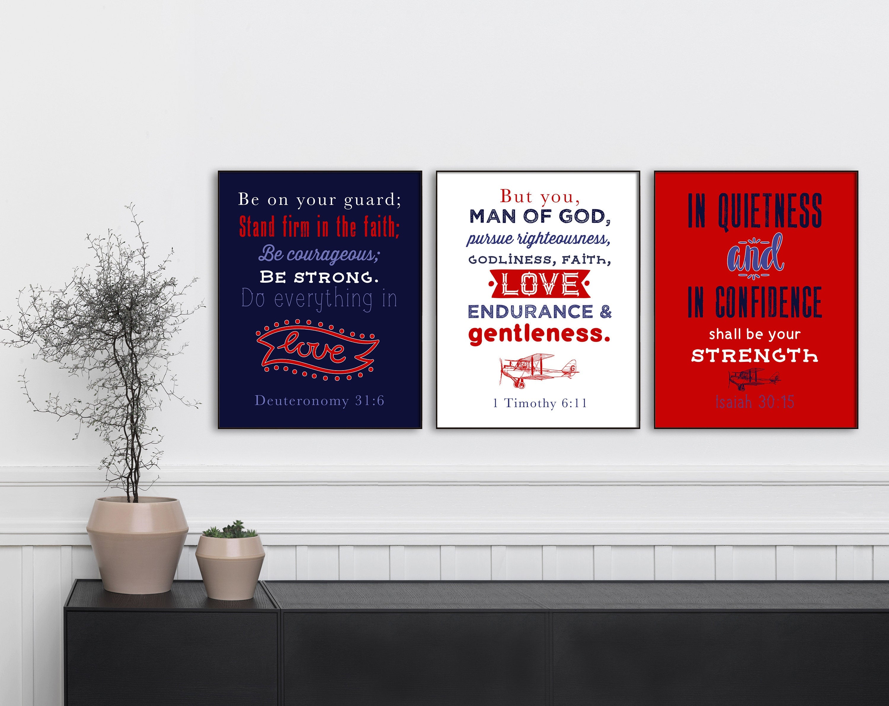 Boys Room Scripture Posters