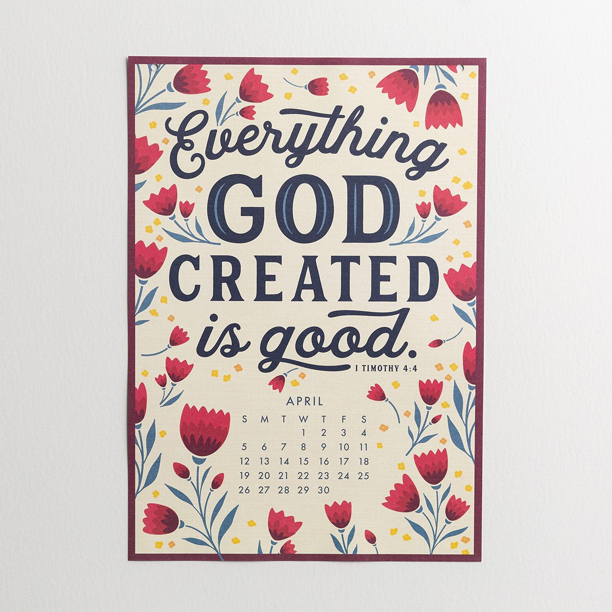 Wood Strip Calendar-2020-Faith Moves Mountains (12 x 17)