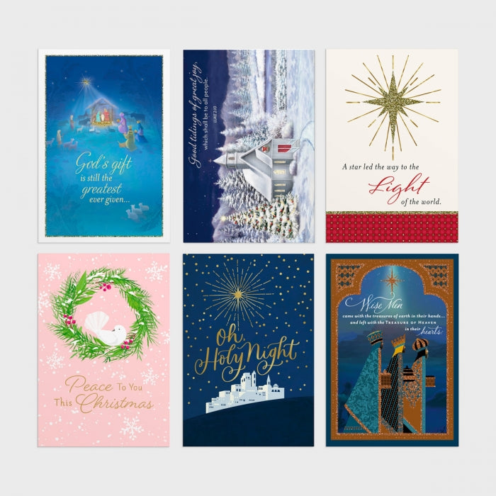 Religious Scenes - 48 Christmas Boxed Cards Assortment