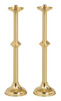 Acolyte Candlestick, Two Tone Brass, Each