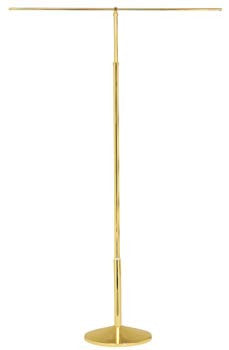 Banner Stand, Bright Brass, 12'' base