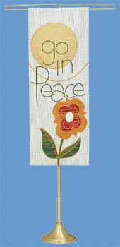 Banner Stand, Double Bar, 10 1/2'' base