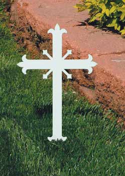 Memorial Cross, Miniature, Fleur-de-lis design