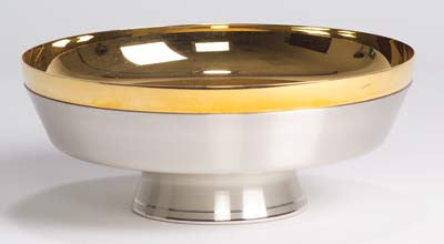 Ciborium Bowl, Soft silver plated outside