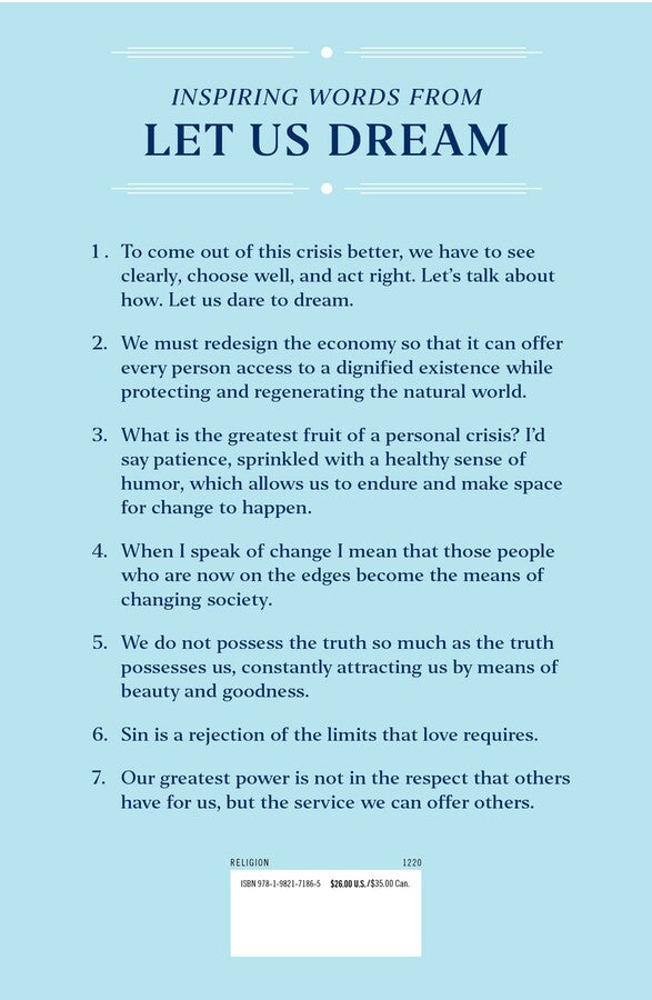 Let Us Dream: The Path to a Better Future by Pope Francis