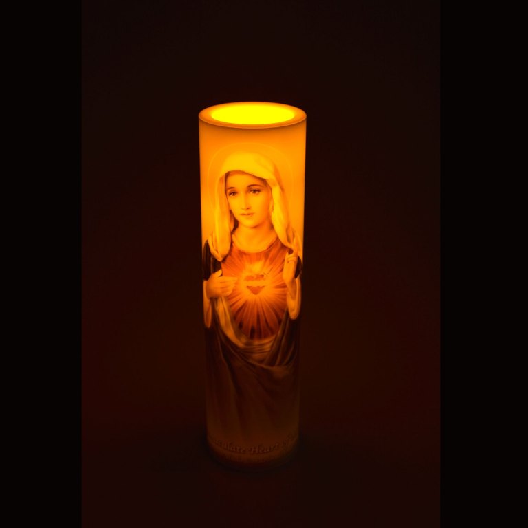 LED Candle – Immaculate Heart of Mary