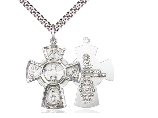 Sterling Silver 5-way Medal