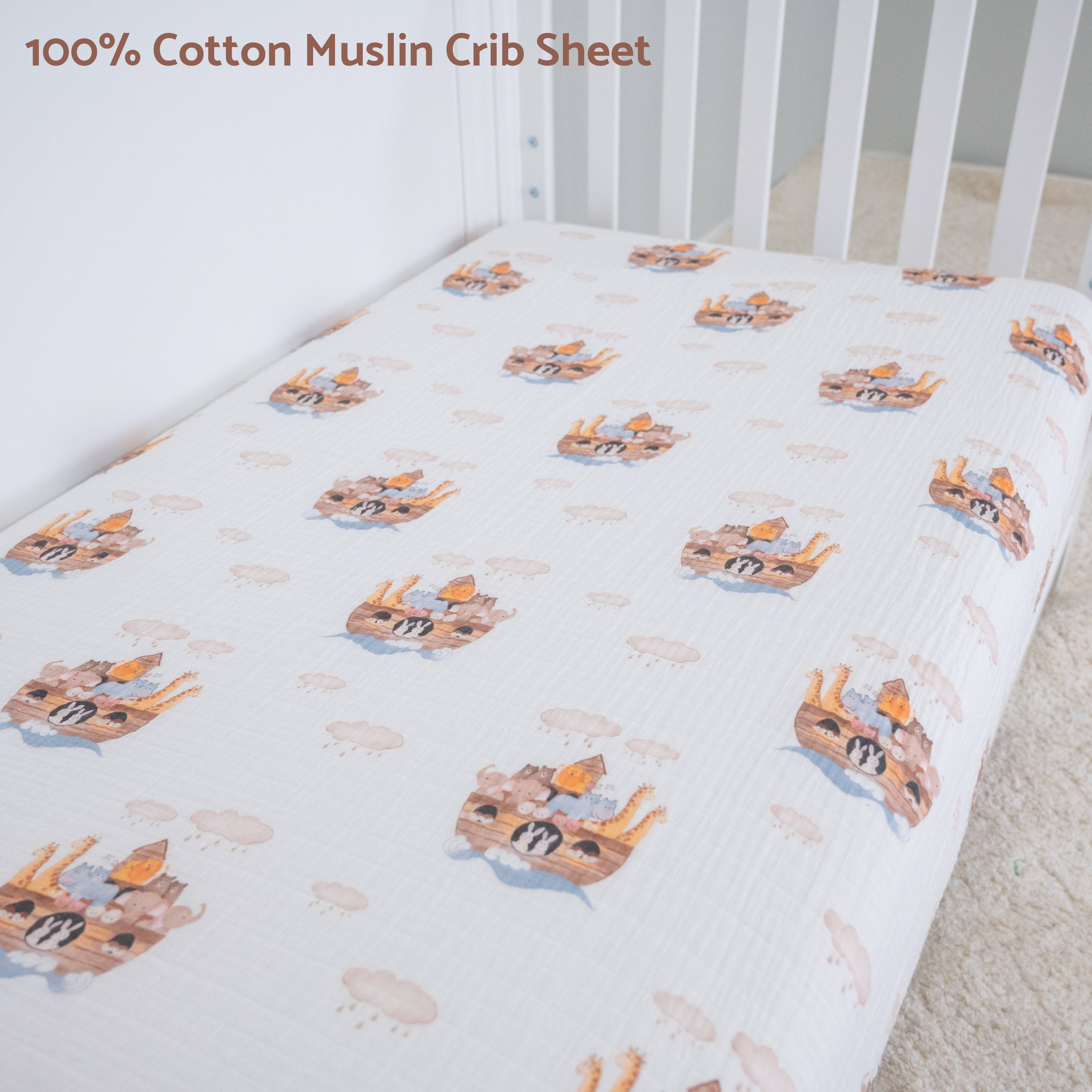 Noah's Ark Crib Sheet