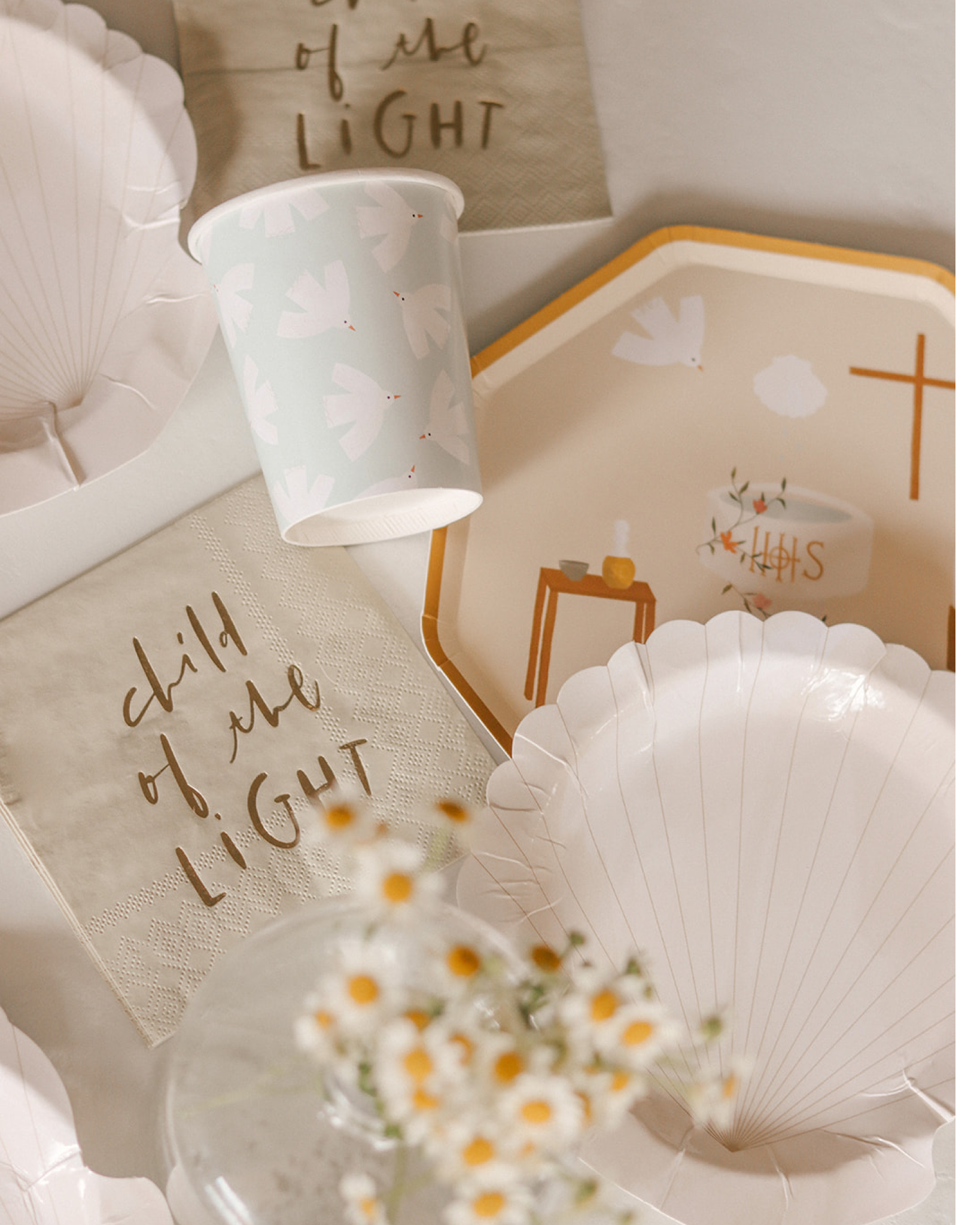 Baptism Luncheon Plates | Catholic Party Paper Goods