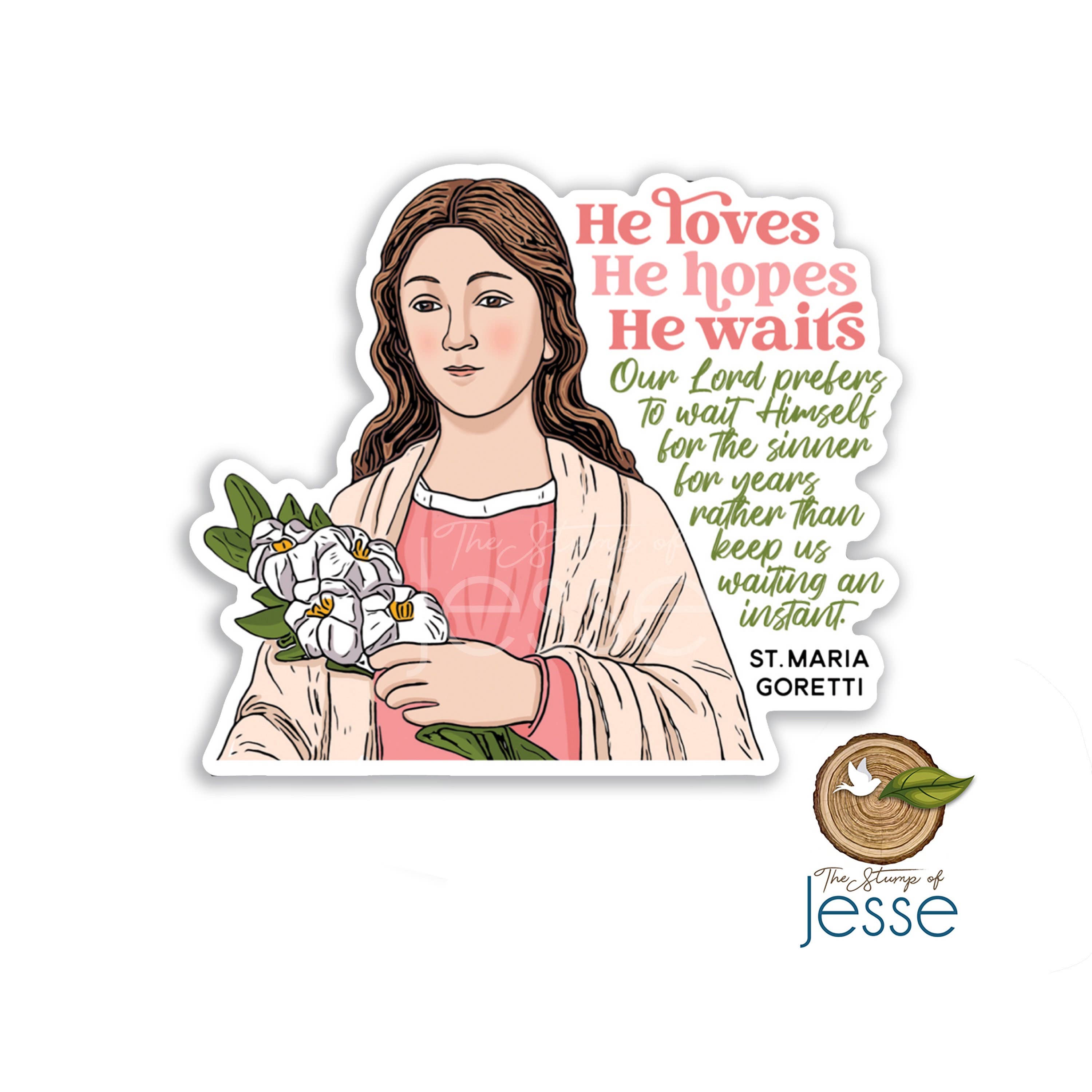 St. Maria Goretti Waterproof Catholic Sticker