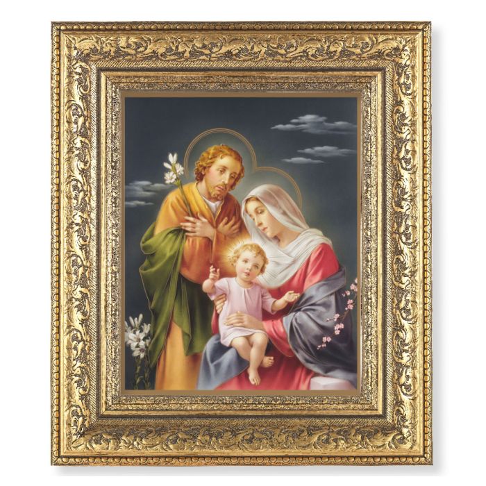 Holy Family in Antique Gold Frame