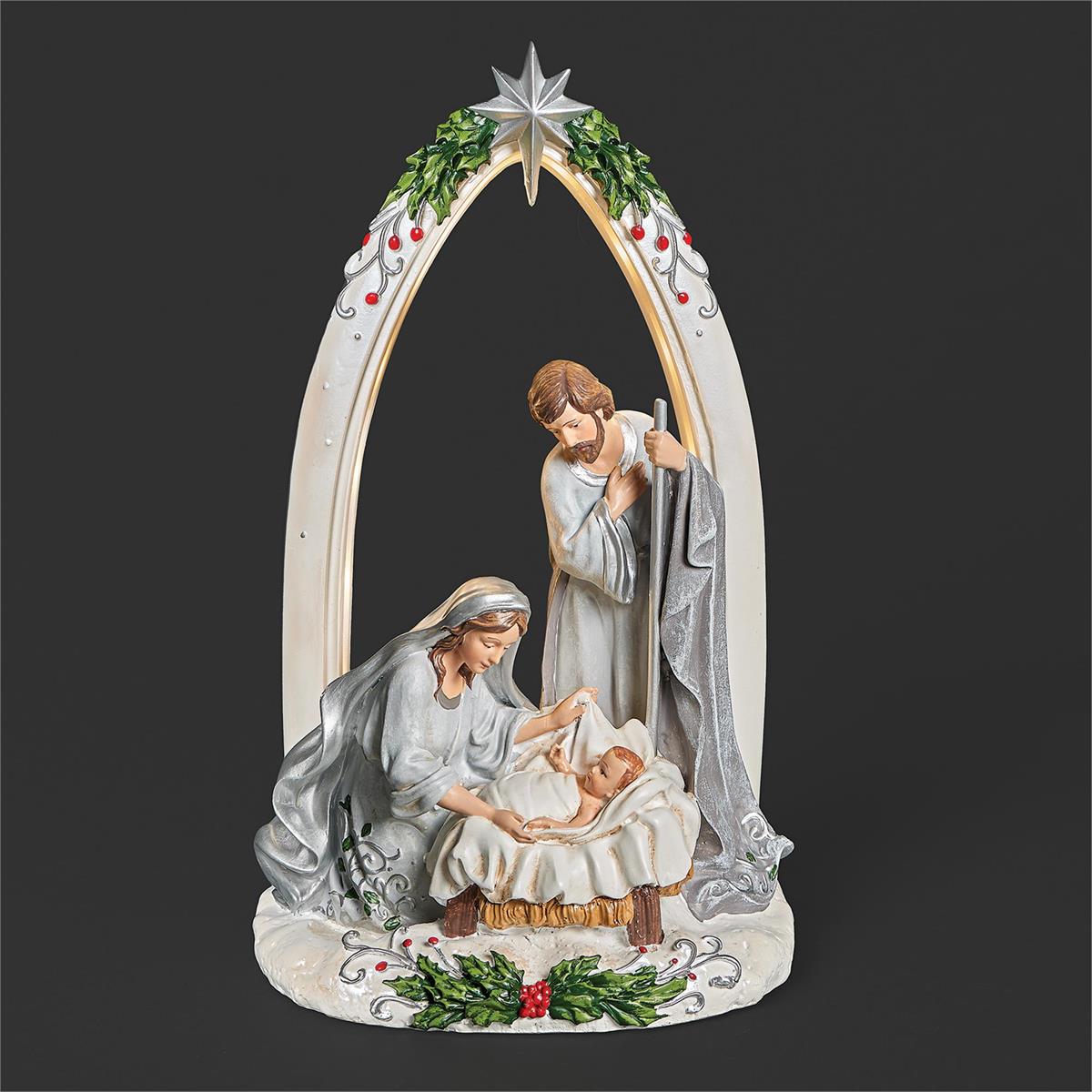 11.5" LED Holy Family with Arch