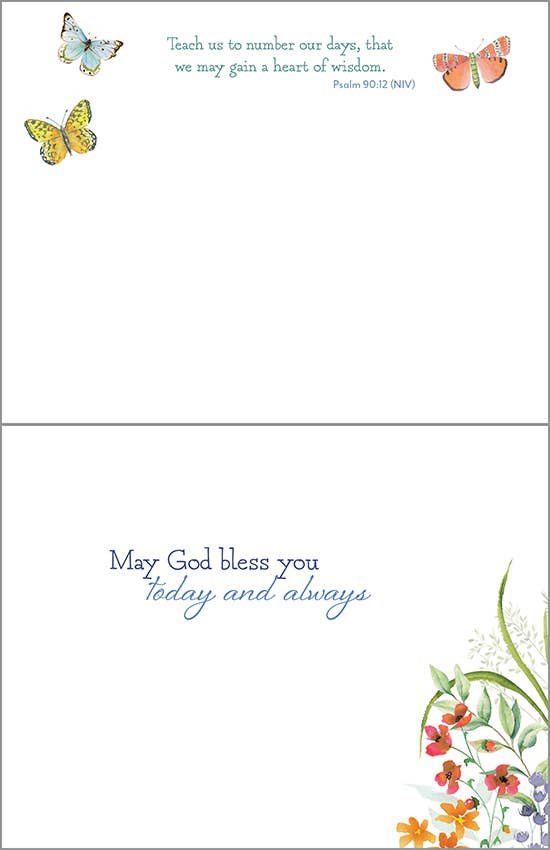 With Scripture Birthday Greeting Card - Spring Meadows