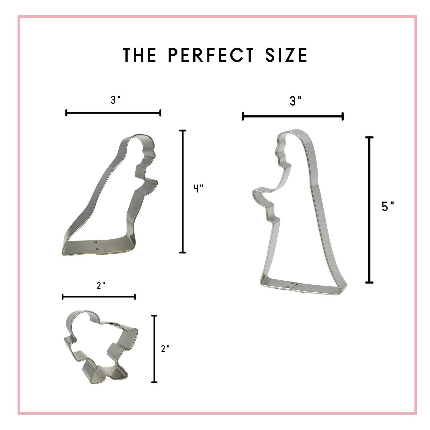 Nativity 3 Pc Cookie Cutter Set