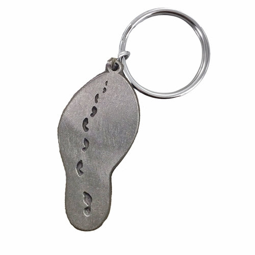 Footprints in the Sand Key Chain