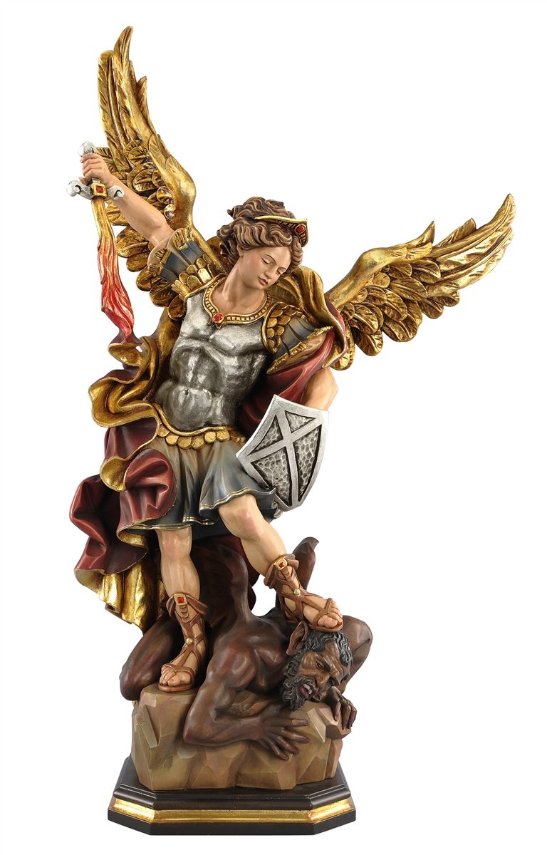 St. Michael Wood Statue