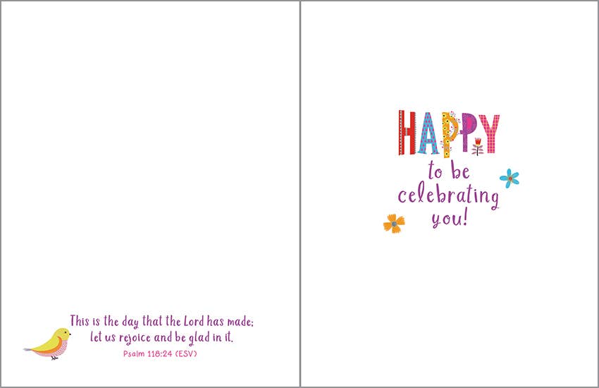 With Scripture Birthday Card - Sweet Birthday Words
