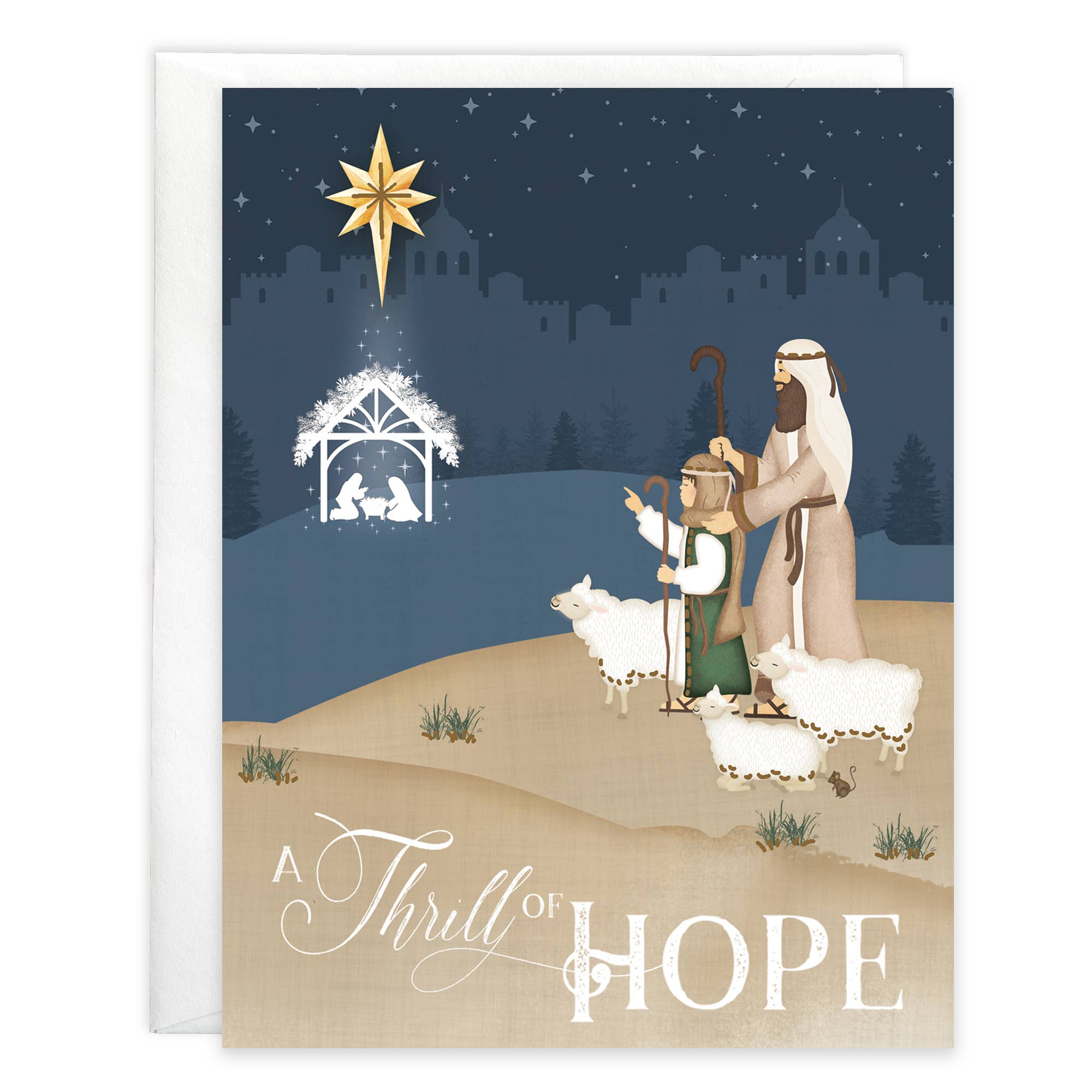 Box/Pack Scripture Christmas Card - Shepherds