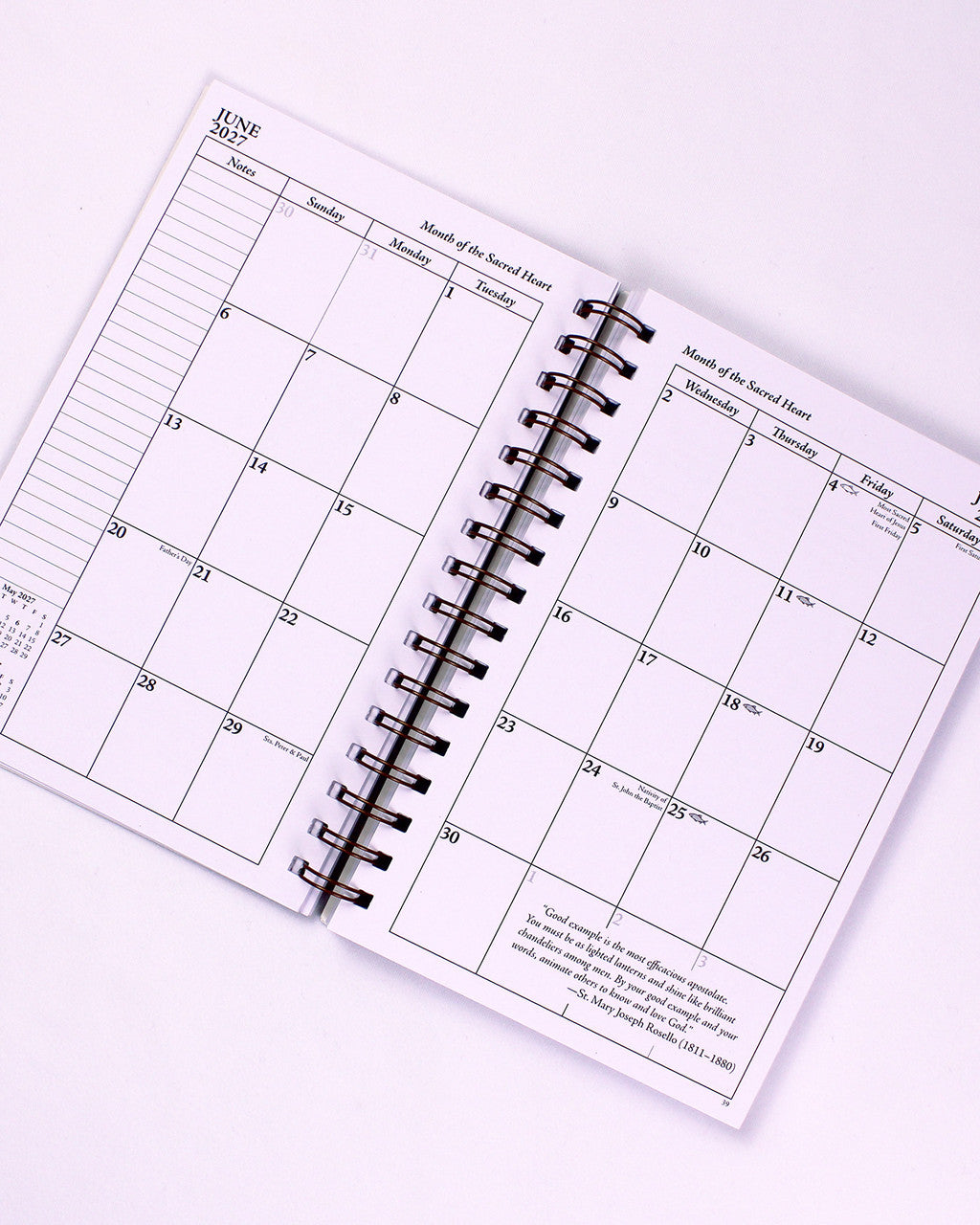 2027 Saints Calendar & 16-Month Planner