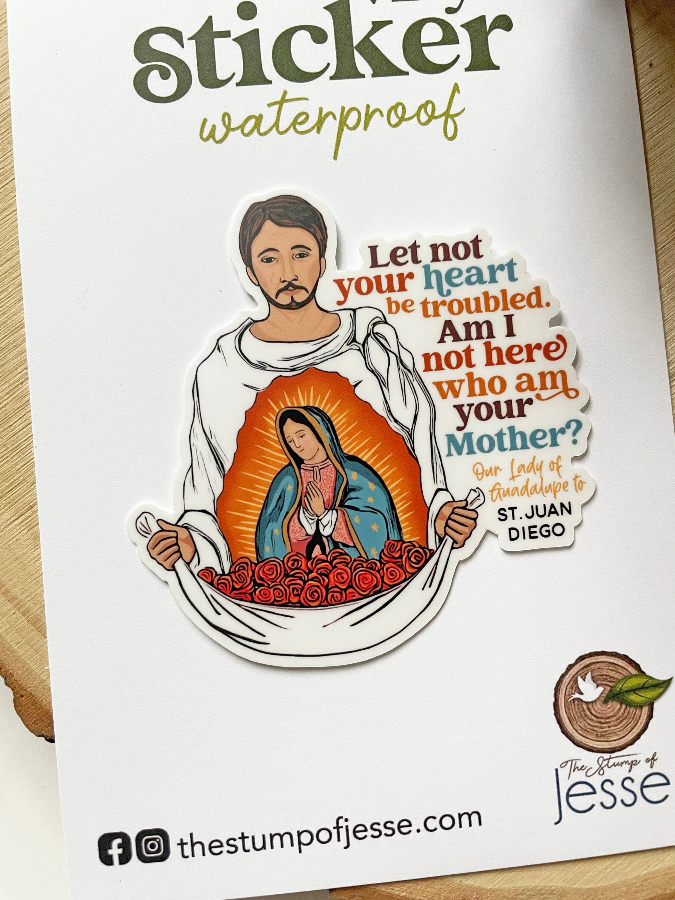 St. Juan Diego Waterproof Vinyl Catholic Sticker