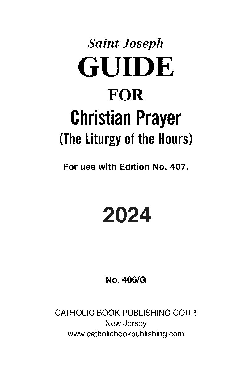 Guide for Christian Prayer 2024