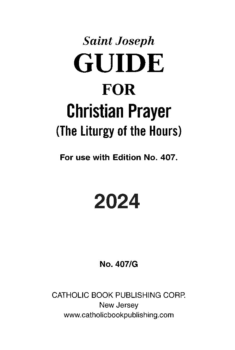 Guide for Christian Prayer 2024 [Large Print]