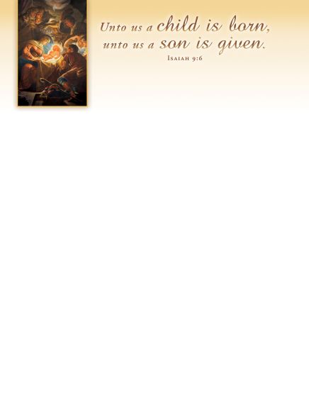 Letterhead - Unto Us a Child is Born