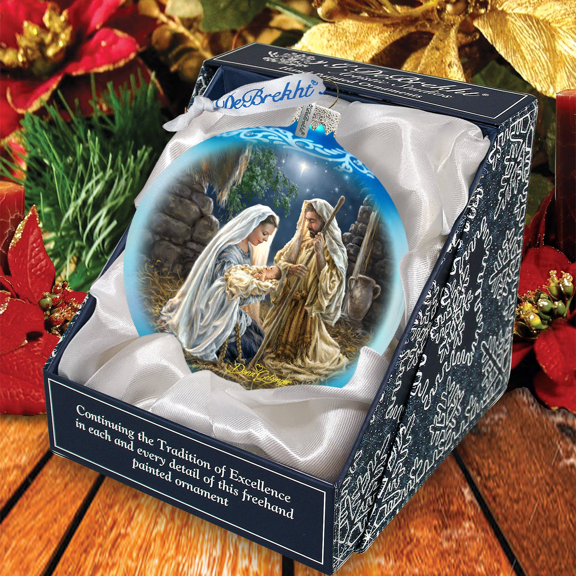 Glory to God Glass Ornament Holiday by Gelsinger