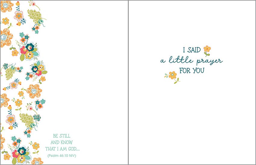 With Scripture Thinking of You Greeting Card - Be Still Bird