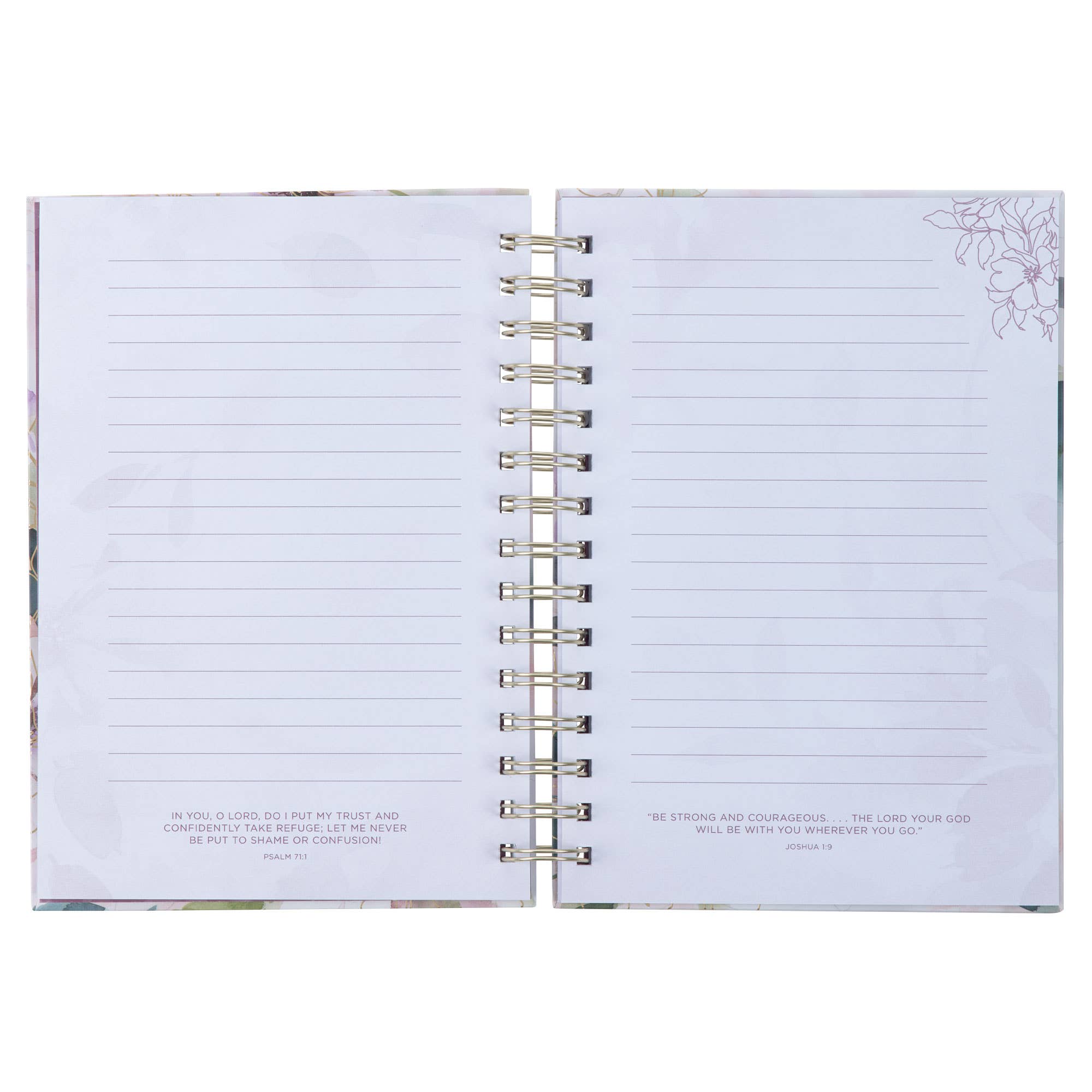 Journal Wirebound Purple Floral Trust in the Lord Prov. 3:5