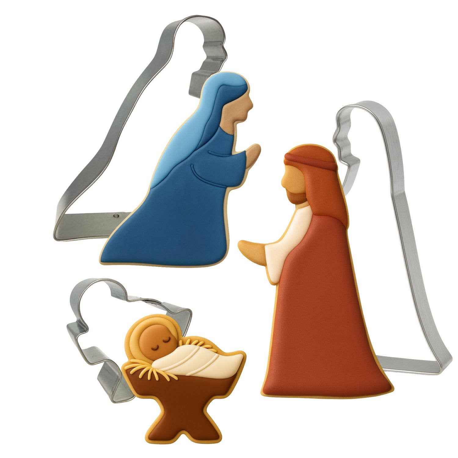 Nativity 3 Pc Cookie Cutter Set