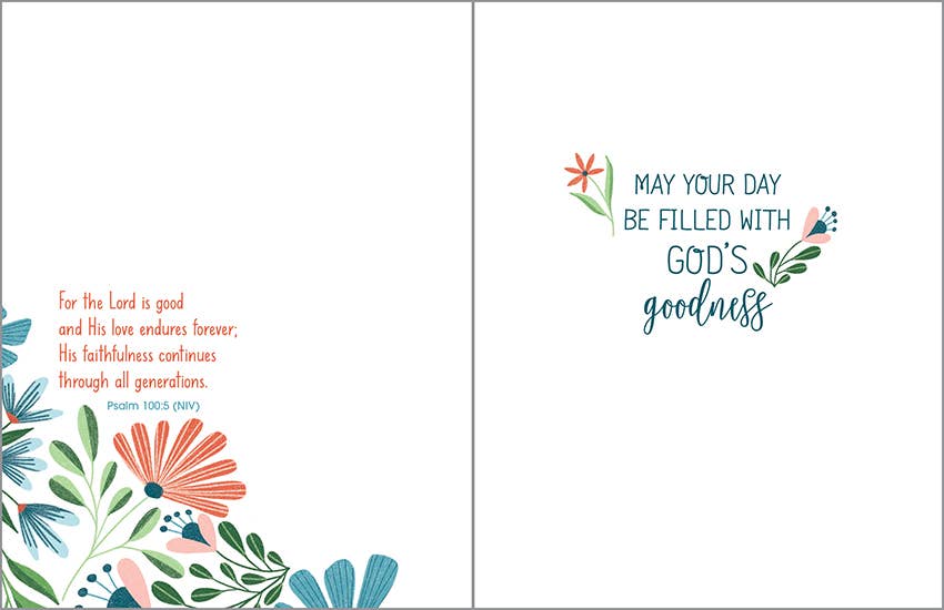 With Scripture Birthday Greeting Card - River Flowers