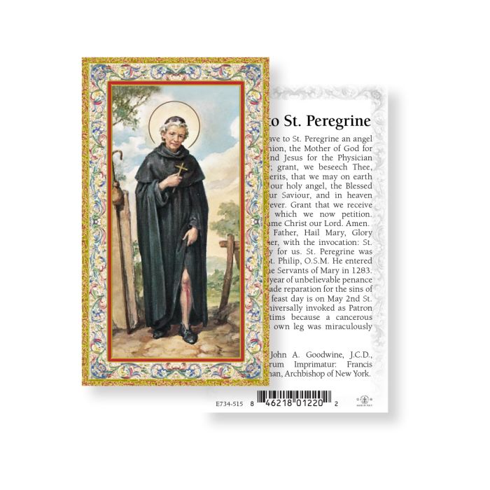 St. Peregrine Holy Card