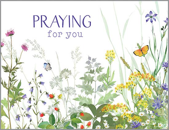 With Scripture Thinking of You Card - Wildflower Garden