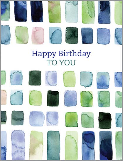 With Scripture Birthday Card - Watercolor Squares