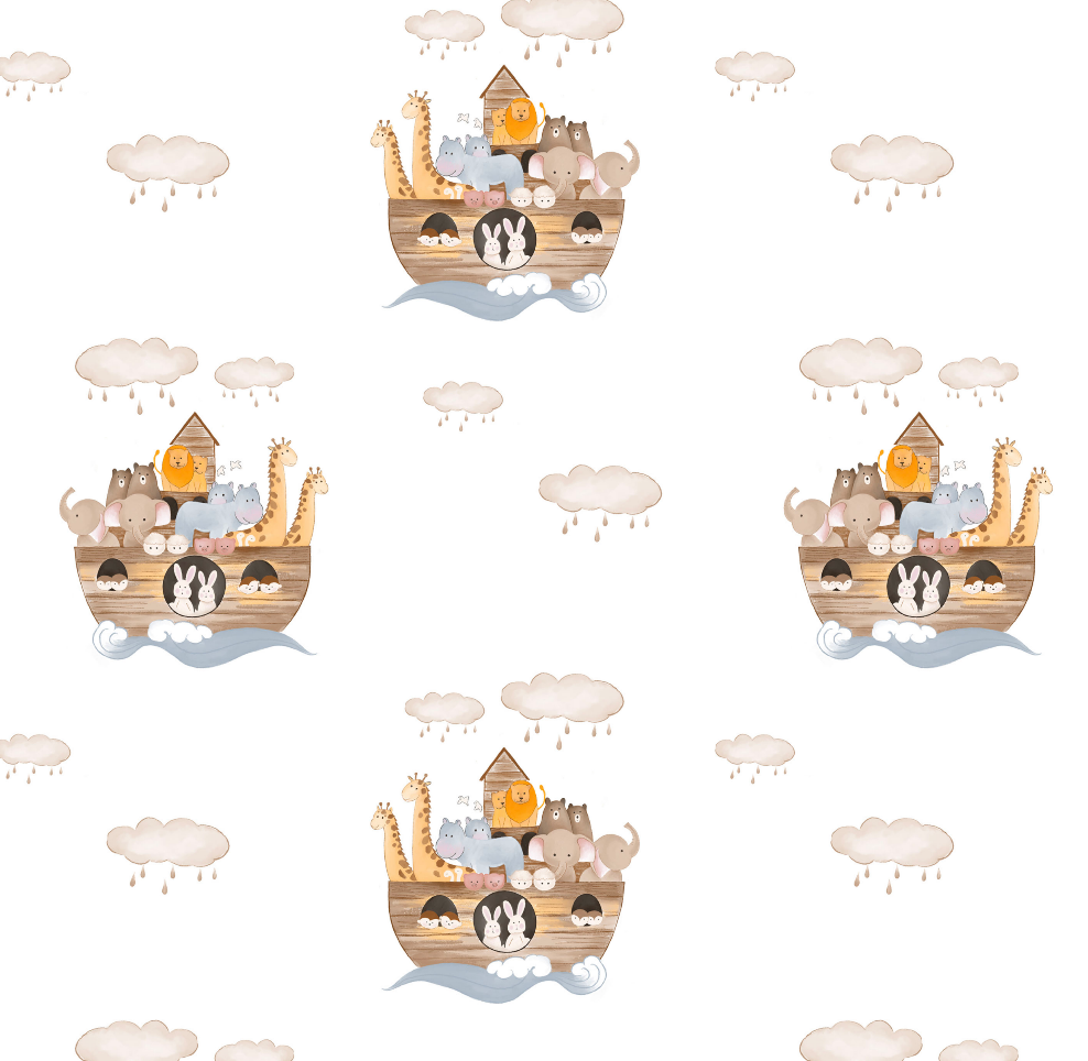 Noah's Ark Crib Sheet