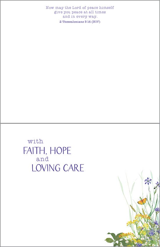 With Scripture Thinking of You Card - Wildflower Garden