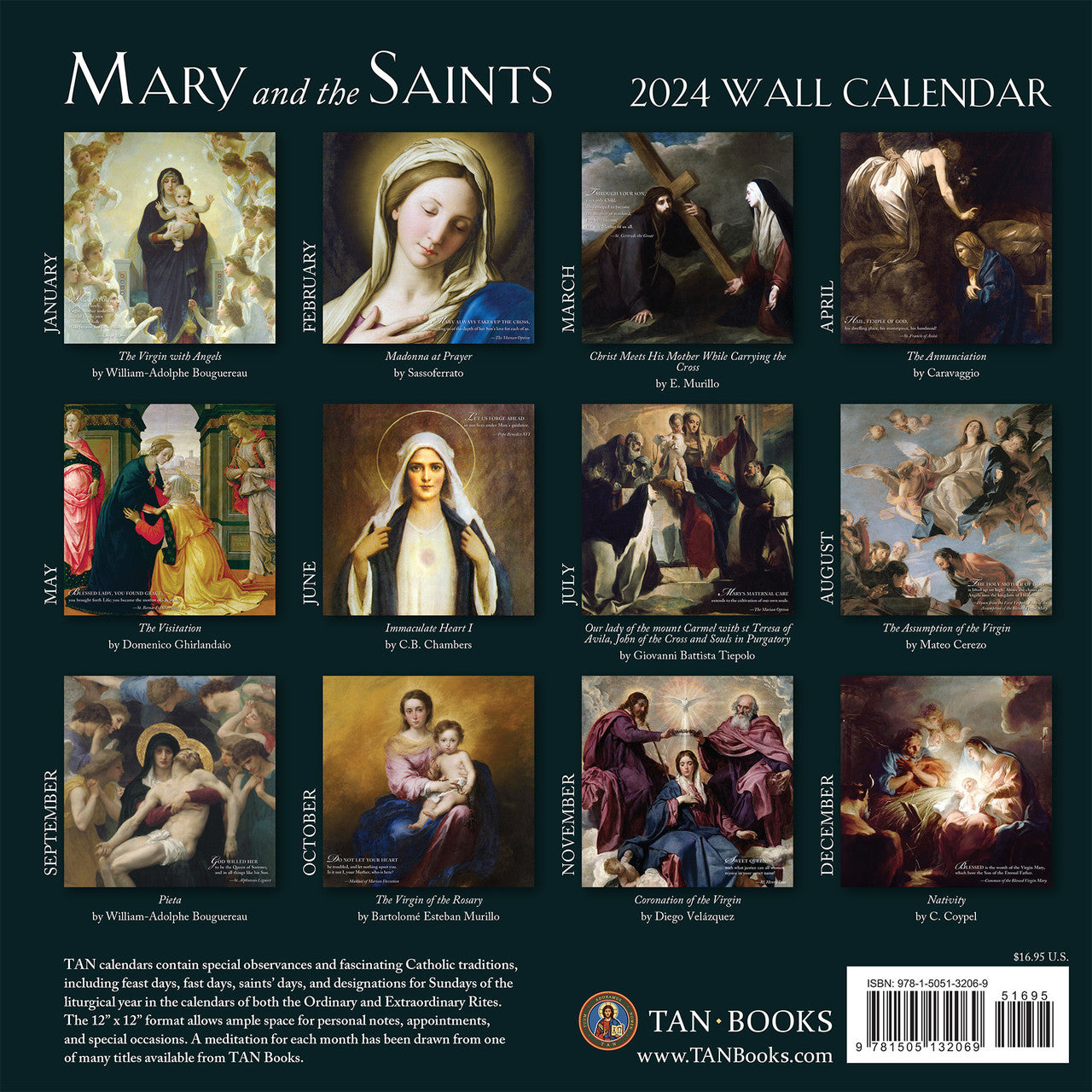 2024 Mary and the Saints Wall Calendar
