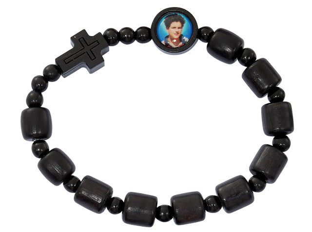 Carlos Acutis Wood Stretch Bracelet