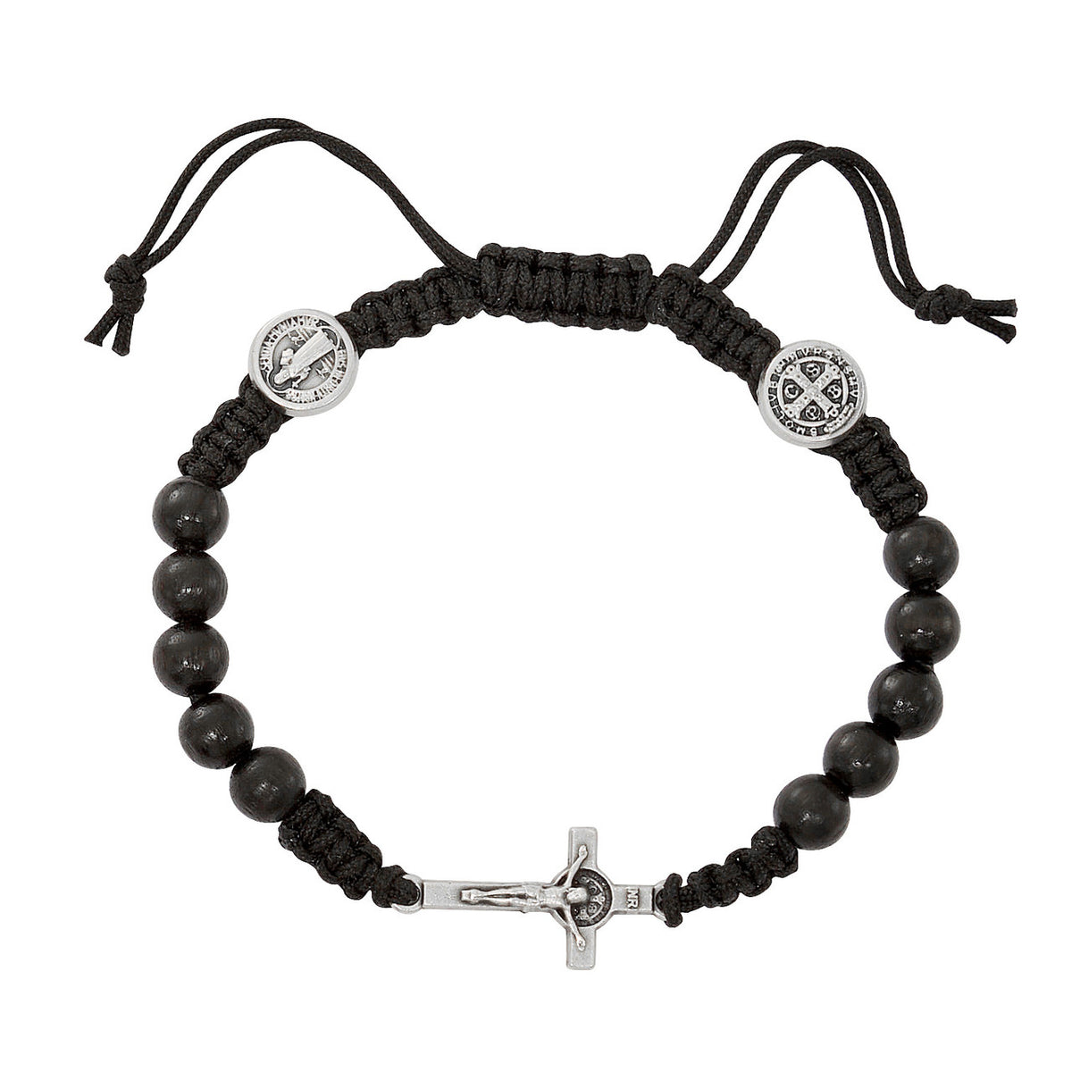 BLACK ST. BENEDICT ROSARY CORD