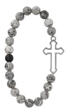 Piccaso Stone Cross Rosary