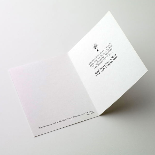 Blessings on Your First Holy Communion - First Communion Card