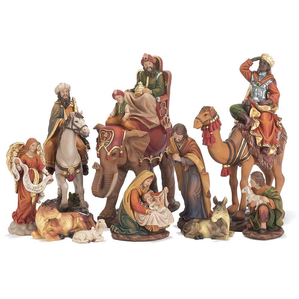 10 piece, 8.75" Nativity with Removable Baby Jesus