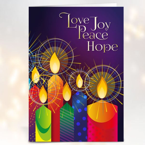 Christmas Card Set Love Joy Peace