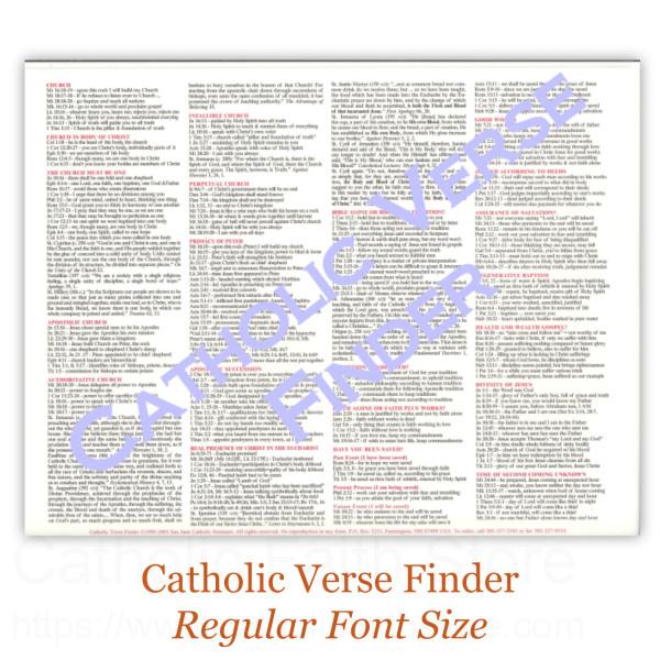 Catholic Verse-Finder "Bible cheat sheet"