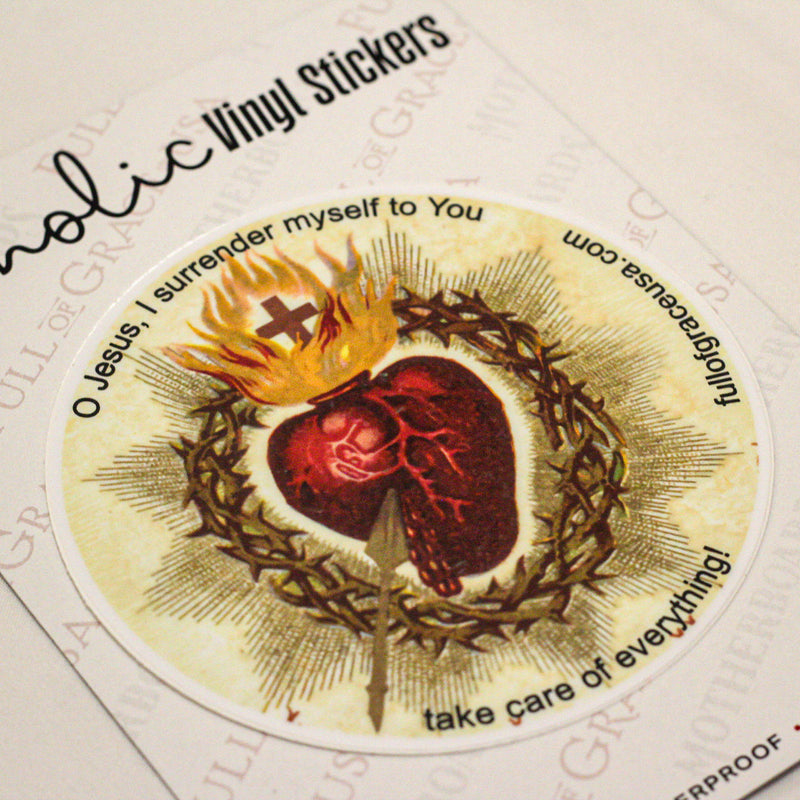 Surrender Novena 4" Sticker Decal